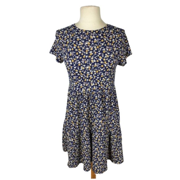 Jessica Simpson Ditzy Floral Babydoll Knit Dress S